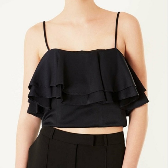 Topshop Frill Crepe Bralet *Ariana Grande* - Picture 1 of 5